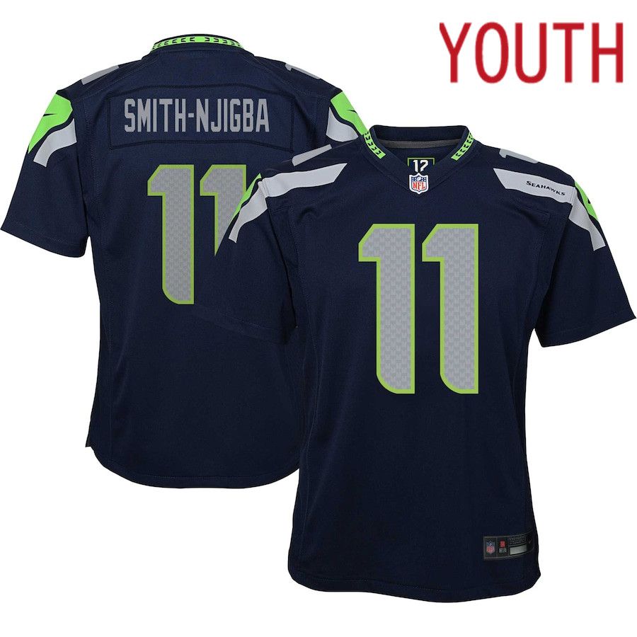 Youth Seattle Seahawks #11 Jaxon Smith-Njigba Nike College Navy Game NFL Jersey